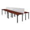 Kee Desking Regency Kee 60 x 24 in. 4 Person Workstation Desk with Privacy Divider- Cherry Top, Black Legs MBSPD12024CHBPBK - alternate 1